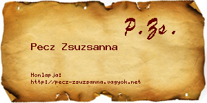 Pecz Zsuzsanna névjegykártya